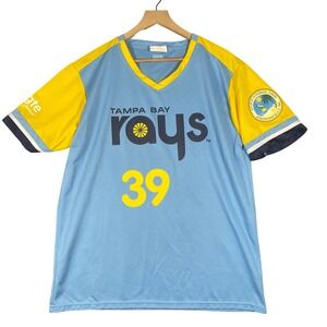 Tampa Bay Rays Kiermaier‎ 39 Baseball Jersey Mens Size M Blue Yellow Fan Gear